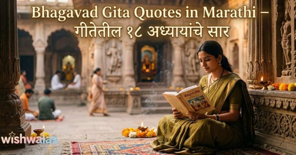 Bhagavad Gita Quotes in Marathi – गीतेतील १८ अध्यायांचे सार