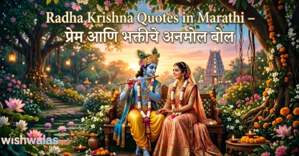 Radha Krishna Quotes in Marathi – प्रेम आणि भक्तीचे अनमोल बोल