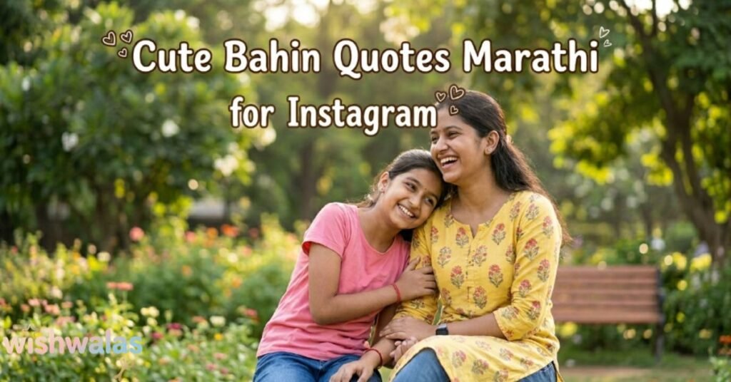 Cute Bahin Quotes Marathi for Instagram