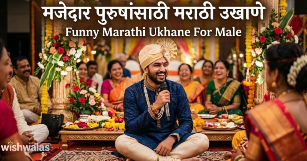 Funny Marathi Ukhane For Male | मजेदार पुरुषांसाठी मराठी उखाणे