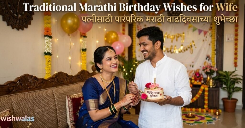 Traditional Marathi Birthday Wishes for Wife